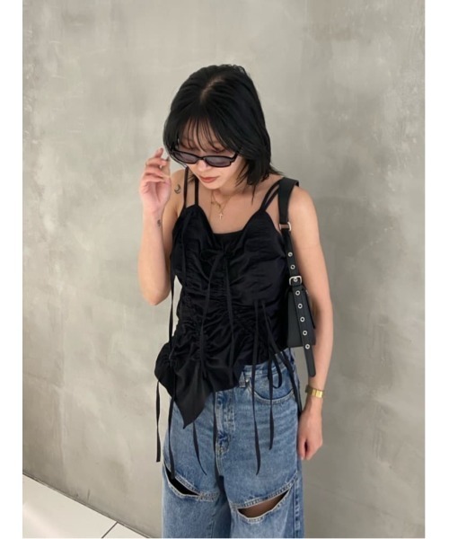 SLY（スライ）の「SQUARE SHAPE EYEWEAR スクエア シェープ アイウェア（サングラス・レディース・ブラック/カーキ・FREE）」の17枚目の写真