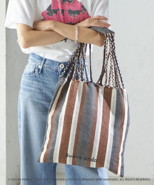 SHIPS（シップス）の「RAMESHWARI: ハンモック バッグ（トートバッグ・レディース・グリーン/ピンク系/ブラウン・ONE SIZE）」の10枚目の写真