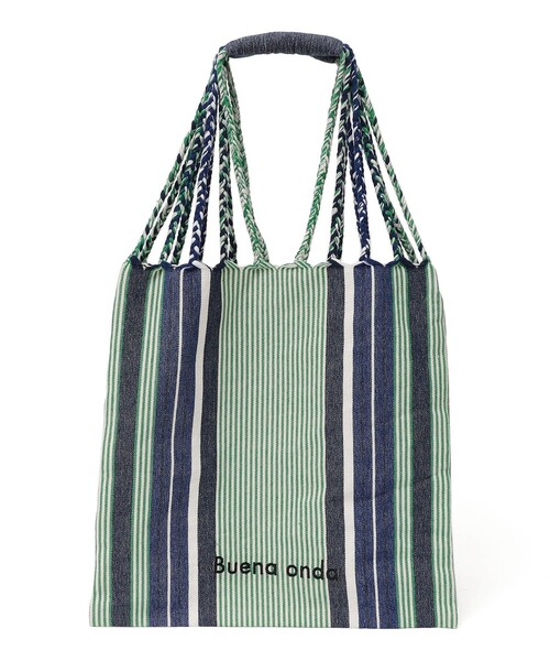 SHIPS（シップス）の「RAMESHWARI: ハンモック バッグ（トートバッグ・レディース・グリーン/ピンク系/ブラウン・ONE SIZE）」の5枚目の写真