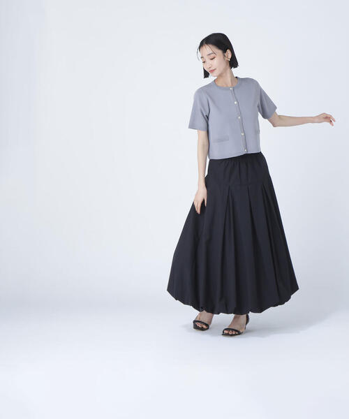NATURAL BEAUTY BASIC(ナチュラルビューティーベーシック)の「◇【WEB限定カラー:ラベンダー】シルクブレンドカーディガン半袖(カーディガン/ボレロ・レディース・ラベンダー/ブルー/オフホワイト/グレー/ブラウン/ネイビー・FREE)」の13枚目の写真