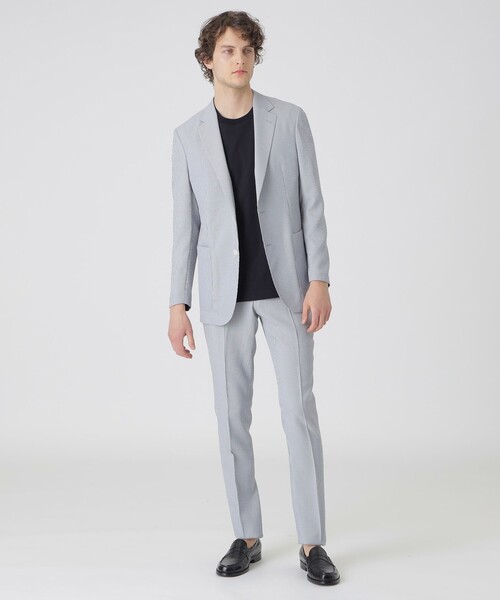 BLACK LABEL グレー スラックス シャドークレストブリッジチェック5ポケットパンツ（カジュアル