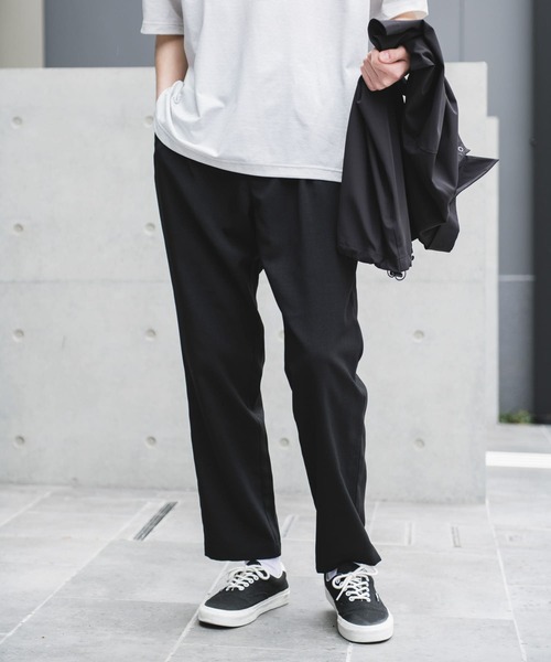 セール】『イージーケア/速乾』リネンライクイージートラウザー