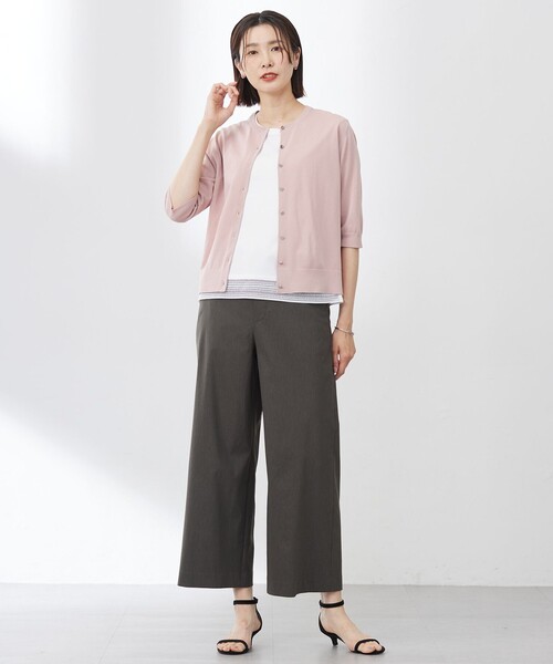 J.PRESS Ladies(J.プレス レディス)の「【洗える・抗菌防臭】COTTON ACETATE DRY クルーネック カーディガン(カーディガン/ボレロ・レディース・ライトグレー系/ネイビー系/ピンク系/イエロー系・SMALL)」の11枚目の写真