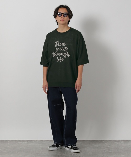 LAKOLE(ラコレ)の「サマーニットロゴT / 491568(ニット/セーター・メンズ・アイボリー/ブラック/レッド・MEDIUM/LARGE)」の14枚目の写真