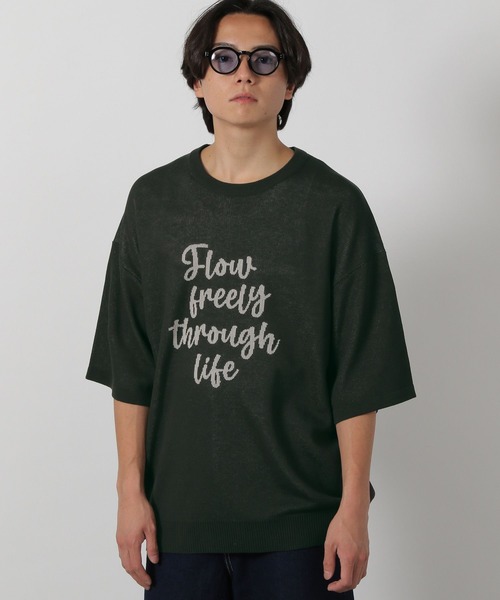 LAKOLE(ラコレ)の「サマーニットロゴT / 491568(ニット/セーター・メンズ・アイボリー/ブラック/レッド・MEDIUM/LARGE)」の15枚目の写真