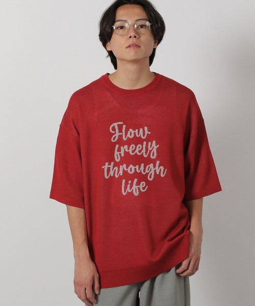 LAKOLE(ラコレ)の「サマーニットロゴT / 491568(ニット/セーター・メンズ・アイボリー/ブラック/レッド・MEDIUM/LARGE)」の19枚目の写真