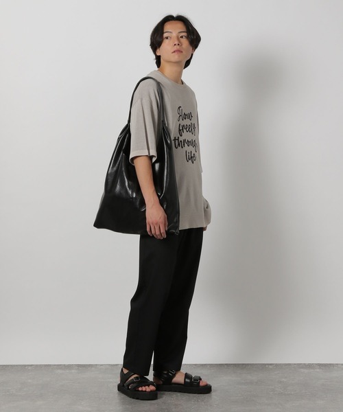 LAKOLE(ラコレ)の「サマーニットロゴT / 491568(ニット/セーター・メンズ・アイボリー/ブラック/レッド・MEDIUM/LARGE)」の5枚目の写真