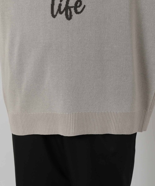 LAKOLE(ラコレ)の「サマーニットロゴT / 491568(ニット/セーター・メンズ・アイボリー/ブラック/レッド・MEDIUM/LARGE)」の8枚目の写真
