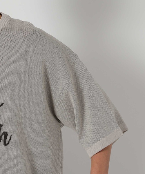 LAKOLE(ラコレ)の「サマーニットロゴT / 491568(ニット/セーター・メンズ・アイボリー/ブラック/レッド・MEDIUM/LARGE)」の6枚目の写真