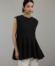 【WEB限定】ショルダータックペプラムプルオーバー