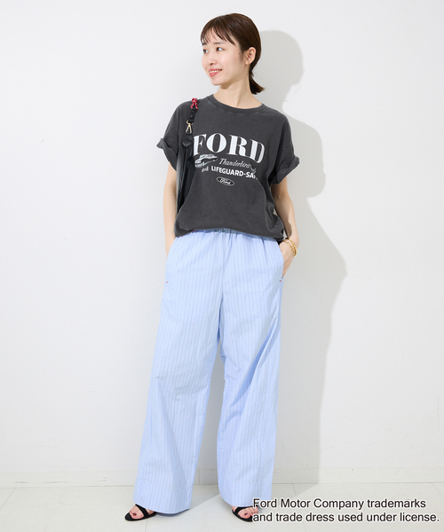 GOOD ROCK SPEED(グッドロックスピード)の「《追加》GOOD ROCK SPEED/グッドロックスピード SLOBE別注 FORD TEE(Tシャツ/カットソー・レディース・ライトグレー/ホワイト・FREE)」の3枚目の写真