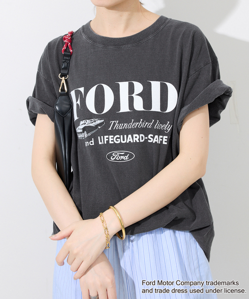 GOOD ROCK SPEED(グッドロックスピード)の「《追加》GOOD ROCK SPEED/グッドロックスピード SLOBE別注 FORD TEE(Tシャツ/カットソー・レディース・ライトグレー/ホワイト・FREE)」の9枚目の写真
