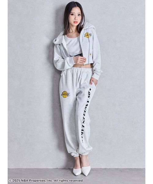NBA（エヌビーエー）の「NBA スウェットパンツ（スウェットパンツ・レディース・チャコールグレー/オフホワイト/ライトグレー・FREE）」の18枚目の写真