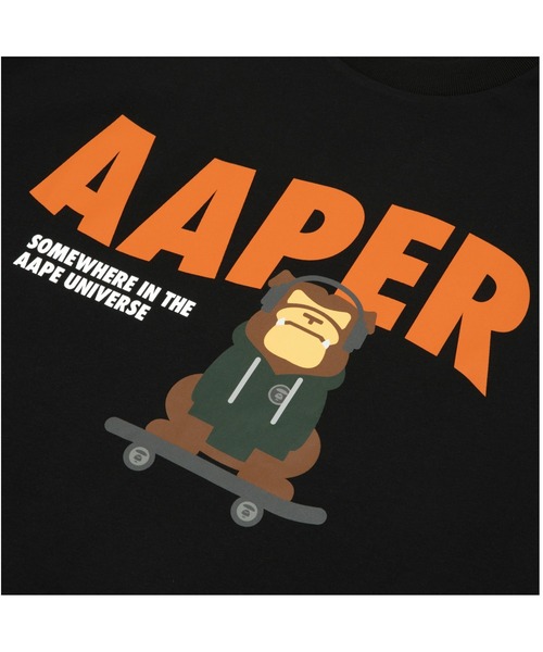 AAPE BY A BATHING APE(エーエイプバイアベイシングエイプ)の「AAPER "SKATING BRAVO" TEE(Tシャツ/カットソー・メンズ・ブラック・X-LARGE/LARGE/MEDIUM/SMALL/XX-LARGE)」の5枚目の写真