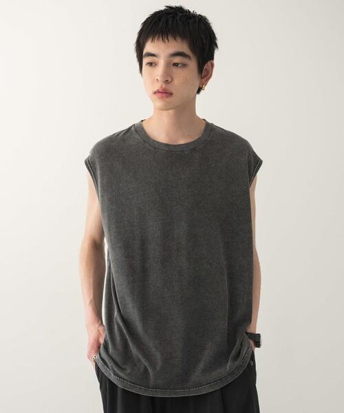 WEGO（ウィゴー）の「WEGO/スリーブレスコットンT（タンクトップ・メンズ・ブラック/ホワイト/ブラック系その他・MEDIUM/LARGE）」の3枚目の写真