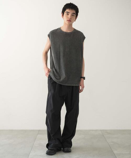 WEGO（ウィゴー）の「WEGO/スリーブレスコットンT（タンクトップ・メンズ・ブラック/ホワイト/ブラック系その他・MEDIUM/LARGE）」の8枚目の写真