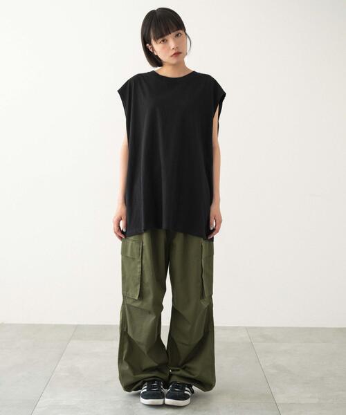 WEGO（ウィゴー）の「WEGO/スリーブレスコットンT（タンクトップ・メンズ・ブラック/ホワイト/ブラック系その他・MEDIUM/LARGE）」の7枚目の写真