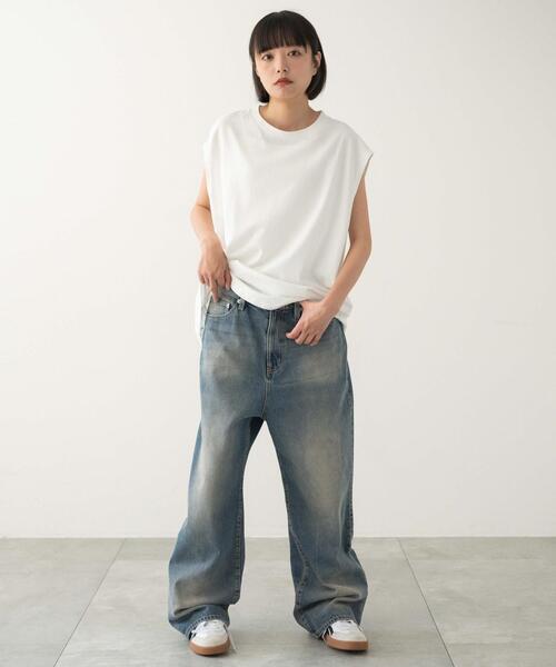 WEGO（ウィゴー）の「WEGO/スリーブレスコットンT（タンクトップ・メンズ・ブラック/ホワイト/ブラック系その他・MEDIUM/LARGE）」の18枚目の写真