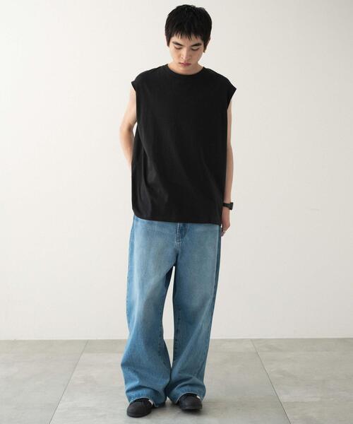 WEGO（ウィゴー）の「WEGO/スリーブレスコットンT（タンクトップ・メンズ・ブラック/ホワイト/ブラック系その他・MEDIUM/LARGE）」の22枚目の写真