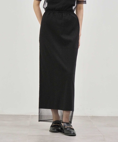 Louren/ローレン】tulle lace skirt/チュールレーススカート（スカート  