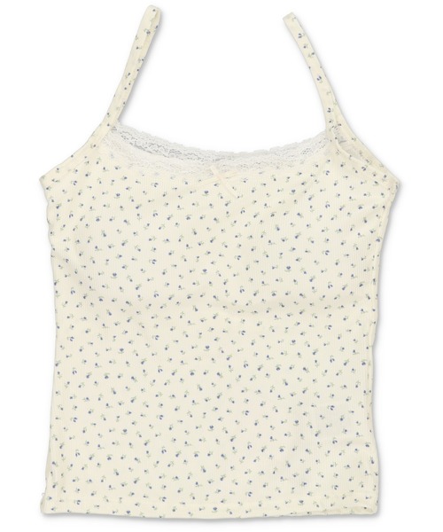 SPINNS(スピンズ)の「カップ付きキャミソール/小花柄/レース(キャミソール・レディース・アイボリー・ONESIZE)」の11枚目の写真