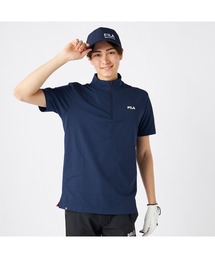 FILA GOLF フィラゴルフ ゴルフウェア ブランド ロゴ 吸汗速乾 UVカット ハーフジップ 半袖 シャツ