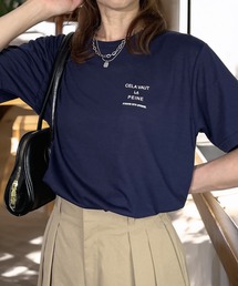 Candlestick（キャンドルスティック）の「シンプル ワンポイント コンパクト シルエット プチプラ 半袖 T（Tシャツ/カットソー・レディース）」