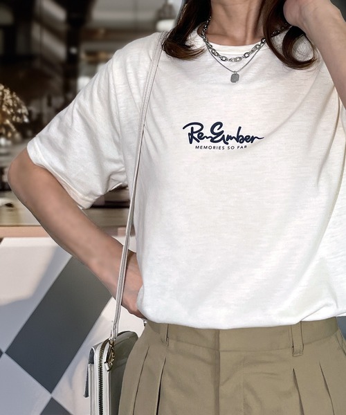 Candlestick(キャンドルスティック)の「限定 プチプラ ワンポイント レギュラー シルエット 半袖 T(Tシャツ/カットソー・レディース・アイボリー/ホワイト系1/オリーブ/ブラック系2/ベージュ系1/ダルブルー系1/スミクロ/ネイビー/ブラック系1/ブラック系3/ベージュ系2/ダルブルー系2・M/L/LL)」の13枚目の写真