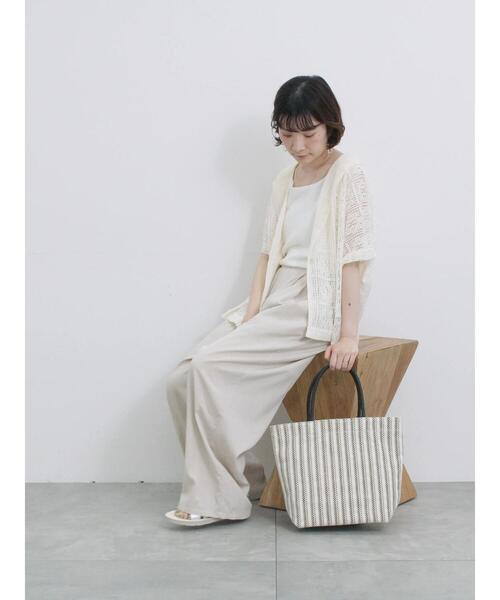 Samansa Mos2 blue（サマンサモスモスブルー）の「【接触冷感】タックワイドパンツ（その他パンツ・レディース・ライトベージュ/ブラック/ネイビー/ピンク・F）」の15枚目の写真