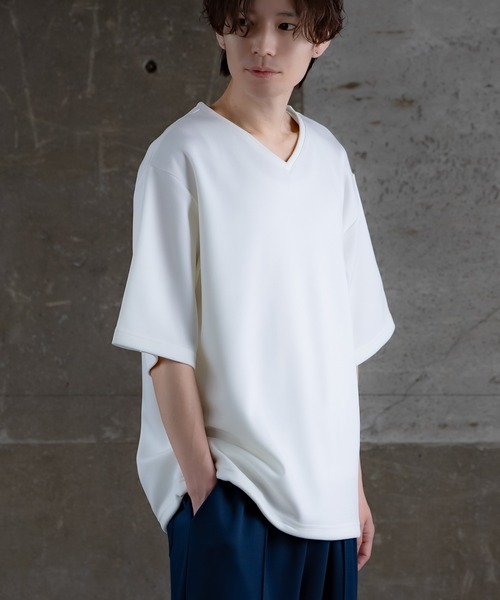 improves（インプローブス）の「ドローコード Vネック 半袖Tシャツ（Tシャツ/カットソー・メンズ・ホワイト/チャコール/ブラック/ブルー・SMALL/MEDIUM/LARGE）」の5枚目の写真