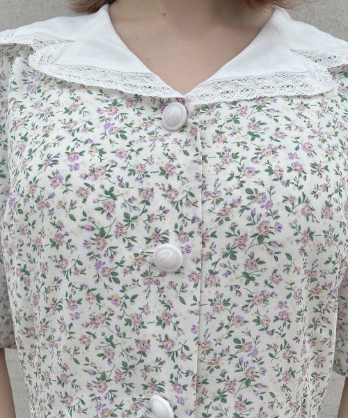 F i.n.t（フィント）の「ハンカチ開衿小花柄ワンピース　【1枚で快適】/ fint　フィント　夏服（ワンピース・レディース・アイボリー/ブラック・FREE）」の22枚目の写真