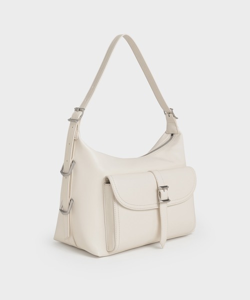 Charles&Keith Bryna ブライナ ベルトホーボーバッグ CHARLES & KEITH Bryna ブライナ ベルトホーボーバッグ （Dark Brown