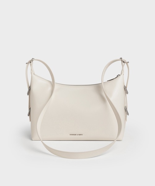 台湾 CHARLES&KEITH Bryna ベルトバックル ショルダーバッグ Bryna ブライナ ベルトホーボーバッグ（ショルダーバッグ