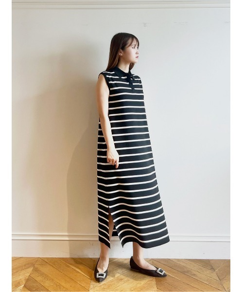 ルルウィルビー♡ロングニットワンピ LOULOU WILLOUGHBY】ポロニットロングワンピース|allureville
