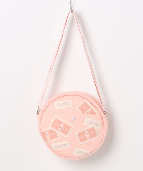 ネームワッペンいっぱい丸形ショルダーバッグ　ピンクハウス PINK HOUSE ショルダーバッグ バッグ ネームワッペンいっぱい丸