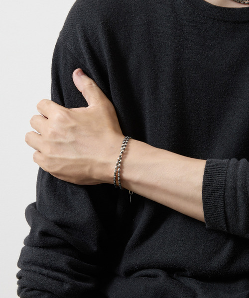 HARIM(ハリム)の「HARIM ハリム / NARROW OVAL BOWL CHAIN W-BRACELET シルバー925ナローオーバルダブルボールチェーンブレスレット / HRC022W BC(ブレスレット・メンズ・シルバー・FREE)」の3枚目の写真