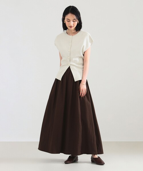 Demi-Luxe BEAMS（デミルクス ビームス）の「【12/4値下げ】2WAY フレンチ カーディガン プルオーバー［手洗い可］（カーディガン/ボレロ・レディース・ブラック/ダークグリーン/ホワイト系その他・ONE SIZE）」の4枚目の写真