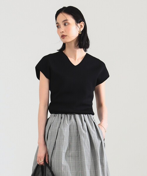 Demi-Luxe BEAMS（デミルクス ビームス）の「【12/4値下げ】2WAY フレンチ カーディガン プルオーバー［手洗い可］（カーディガン/ボレロ・レディース・ブラック/ダークグリーン/ホワイト系その他・ONE SIZE）」の12枚目の写真