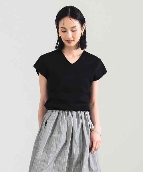 Demi-Luxe BEAMS（デミルクス ビームス）の「【12/4値下げ】2WAY フレンチ カーディガン プルオーバー［手洗い可］（カーディガン/ボレロ・レディース・ブラック/ダークグリーン/ホワイト系その他・ONE SIZE）」の13枚目の写真