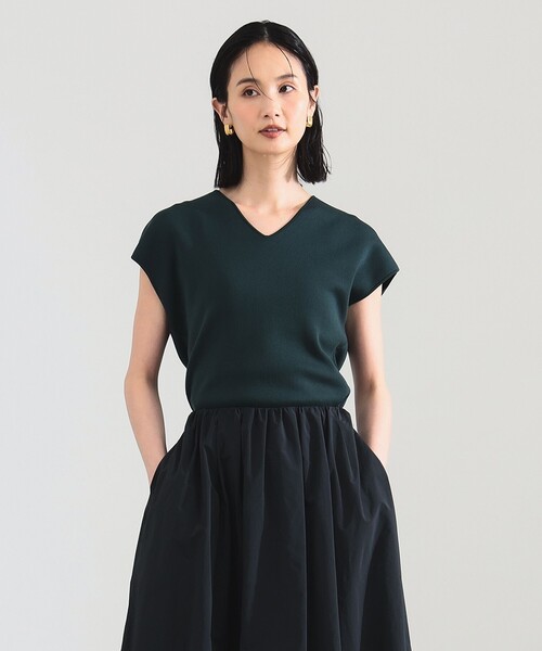 Demi-Luxe BEAMS（デミルクス ビームス）の「【12/4値下げ】2WAY フレンチ カーディガン プルオーバー［手洗い可］（カーディガン/ボレロ・レディース・ブラック/ダークグリーン/ホワイト系その他・ONE SIZE）」の21枚目の写真