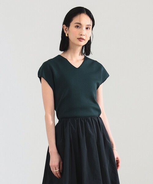 Demi-Luxe BEAMS（デミルクス ビームス）の「【12/4値下げ】2WAY フレンチ カーディガン プルオーバー［手洗い可］（カーディガン/ボレロ・レディース・ブラック/ダークグリーン/ホワイト系その他・ONE SIZE）」の22枚目の写真