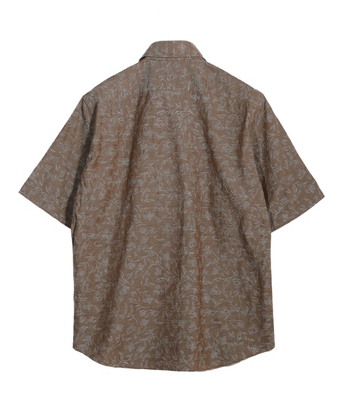 MEN'S BIGI(メンズビギ)の「ジャガードワンピースカラーハーフスリーブシャツ(シャツ/ブラウス・メンズ・ネイビー/ブラウン/ブルー・01/02/03/04)」の9枚目の写真