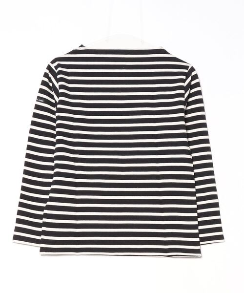 SAINT JAMES（セントジェームス）の「Saint James/セントジェームス GUILDO RA Shirt バスクシャツ ボーダー 長袖カットソー（Tシャツ/カットソー・レディース・ブラック×ホワイト/ホワイト×グレー/グリーン系その他・XXS）」の4枚目の写真