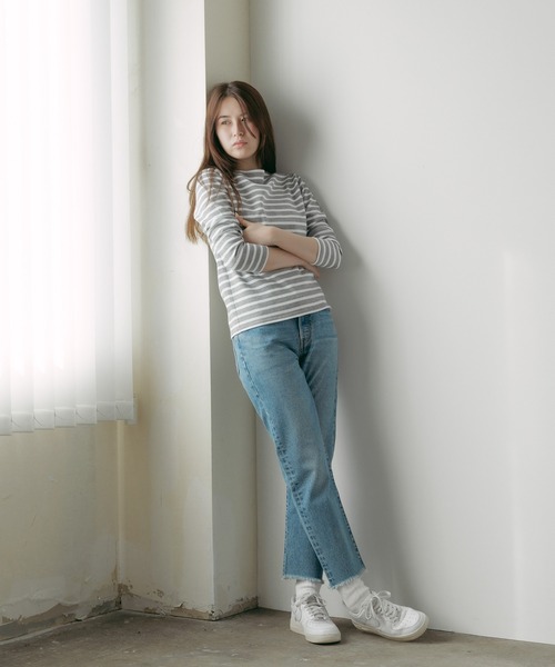 セントジェームス バスクシャツ カットソー 長袖 ボーダー アイボリー べージュ SAINT JAMES セントジェームス SAINT JAMES ウエッソン ギルド バスク