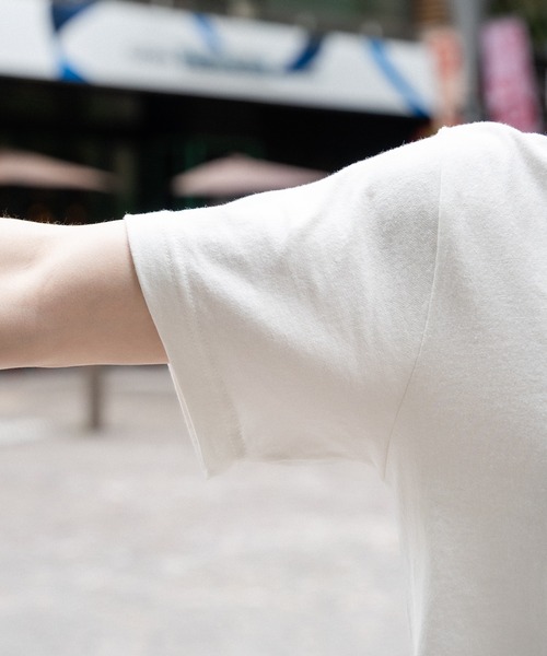 kutir（クティール）の「SOLID CROPPED TSHIRT／無地クロップドTシャツ（Tシャツ/カットソー・メンズ・ネイビー/ブラック系/杢グレー/ブラック/オフホワイト/ボルドー/ブラウン/カーキ・MEDIUM/LARGE/X-LARGE/SMALL）」の20枚目の写真