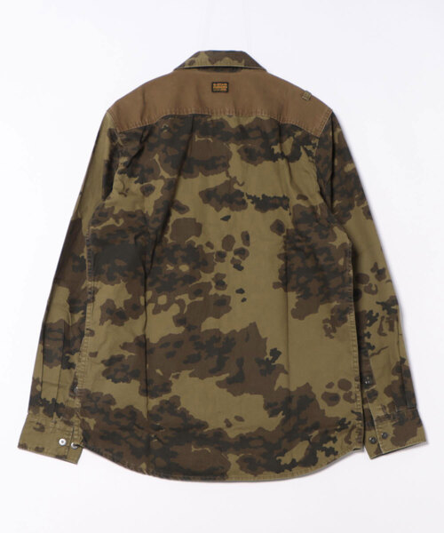 G-STAR（ジースター）の「CARGO POCKET SERVICE REGULAR SHIRT/ウォッシュド加工ミリタリーディテールカーゴポケットレギュラーシャツ/カモ柄（シャツ/ブラウス・メンズ・カモフラージュ・X-SMALL/LARGE/MEDIUM/SMALL）」の2枚目の写真