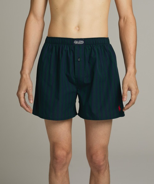 POLO RALPH LAUREN（ポロ ラルフ ローレン）の「【POLO RALPH LAUREN】タイストライプ 綿 トランクス（トランクス・メンズ・グリーン・X-LARGE）」の2枚目の写真