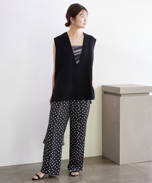 SLOBE IENA プリントサテンイージーパンツ　レオパードパンツ SLOBE IENA パンツ 「WEB限定/追加」プリントサテンイージー