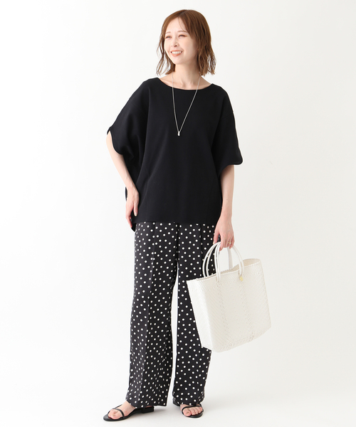 SLOBE IENA(スローブイエナ)の「《WEB限定/追加》プリントサテンイージーパンツ(その他パンツ・レディース・ブラック/キャメル・FREE)」の21枚目の写真