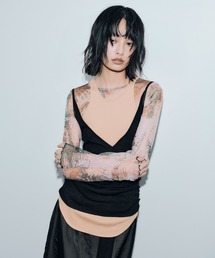 THINGS THAT MATTER（シングス ザット マター）の「SHEER RIB CAMISOLE & RIB TANKTOPS SET / シアーリブキャミソール&リブタンクトップセット（タンクトップ）」